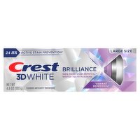 Crest 3D White Brilliance Vibrant Peppermint Fluoride Anticavity Toothpaste Large Size, 4.6 oz