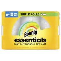 Bounty Essentials Select-A-Size White Triple Rolls Paper Towels, 6 count