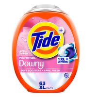 Tide Power PODs + Downy Laundry Detergent Pods, 63 Count