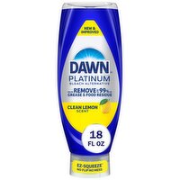 Dawn Platinum Bleach Alternative EZ-Squeeze Dish Soap, Dishwashing Liquid, Lemon Scent, 18 fl oz