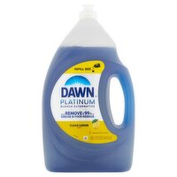 Dawn Platinum Bleach Alternative Clean Lemon Scent Dishwashing Liquid Refill Size, 54.8 fl oz