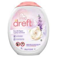 Dreft for All Ages Lightly Scented Detergent, 45 count, 66 oz, 66 Ounce