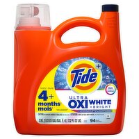 Tide Ultra Oxi White + Bright Detergent, 94 loads, 132 fl oz