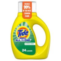 Tide Simply All-In-One Liquid Laundry Detergent, Daybreak Fresh Scent, 31 fl oz, 32 Fluid ounce