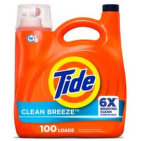 Tide Liquid Laundry Detergent, Clean Breeze 100 lds, 125 fl oz
