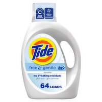 Tide Free & Gentle Liquid Laundry Detergent, 64 Loads, 84 fl oz, Tide Laundry Detergent, Clean Laun