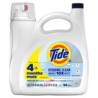 Tide+ Hygienic Clean Free Detergent, 94 loads, 132 fl oz