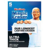 Mr. Clean Magic Eraser Ultra Thick Multi-Purpose Cleaner Household Cleaning Pads, 5 count, 5 Each