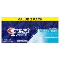 Crest 3D White Advanced Arctic Fresh Fluoride Anticavity Toothpaste Value Pack, 3.3 oz, 2 count