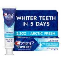 Crest 3DWhite Advanced Teeth Whitening Toothpaste, Arctic Fresh, 3.3 oz, 3.3 Ounce