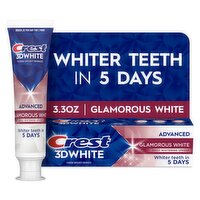 Crest 3DWhite Advanced Glamorous White Teeth Whitening Toothpaste, 3.3 oz