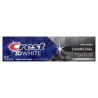 Crest 3D White Advanced Charcoal Fluoride Anticavity Toothpaste, 3.3 oz