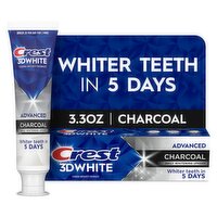 Crest 3DWhite Advanced Charcoal Teeth Whitening Toothpaste, 3.3 oz