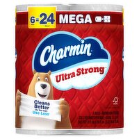 Charmin Ultra Strong Mega Bathroom Tissue Rolls, 6 count