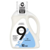 9 Elements Liquid Laundry Detergent, Unscented, Vinegar Powered, 92 fl oz, 1 count, 92 Fluid ounce