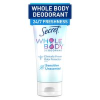Secret Sensitive Unscented Whole Body Deodorant, 3.0 oz