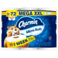 Charmin Ultra Soft Bathroom Tissue Mega XXL Rolls, 9 count