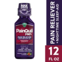 Vicks PainQuil PM Midnight Cherry Flavored Pain Reliever, 12 fl oz