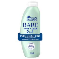 Head & Shoulders BARE Pure Clean 2in1 Dandruff Shampoo and Conditioner, Anti-Dandruff Treatment, 13