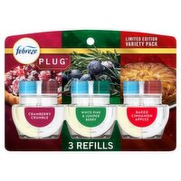 Febreze Plug Scented Oil Refill Limited Edition Variety Pack, 0.87 fl oz, 3 count, 2.63 Fluid ounce