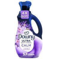 Downy Ultra Soft Plus Fresh Fabric Softener Liquid, Calm, Lavender and Vanilla Bean, 38 fl oz, 57 L