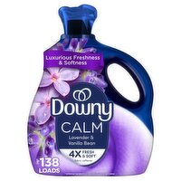 Downy Calm Fabric Softener Liquid, Lavender and Vanilla Bean scent, 93 fl oz 138 Loads,