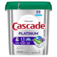 Cascade Platinum Fresh Scent ActionPacs Dishwasher Detergent, 59 count, 31.8 oz
