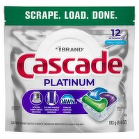 Cascade Platinum Fresh Scent ActionPacs Dishwasher Detergent, 12 count, 6.4 oz