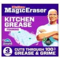 Mr. Clean Magic Eraser Sponge, Kitchen Grease Eraser, Kitchen Cleaner, Oven Cleaner, Unstopables Fr