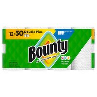 Bounty Double Plus Paper Towel Rolls, 12 count