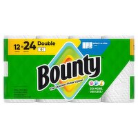 Bounty Double Paper Towel Rolls, 12 count