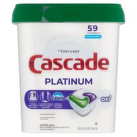 Cascade Platinum Fresh Scent Oxi Dishwasher Detergent, 59 count, 32.6 oz