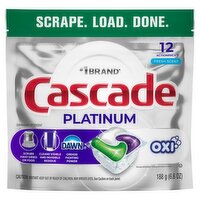 Cascade Platinum Oxi Fresh Scent ActionPacs Dishwasher Detergent, 12 count, 6.6 oz