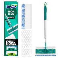 Swiffer Mop & Go Deluxe, 2-in-1 Floor Mopping and Sweeping Kit, Multi-Surface Kit for Floor Cleaning