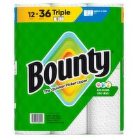 Bounty Triple Paper Towel Rolls, 12 count