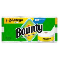 Bounty Mega Paper Towel Rolls, 6 count