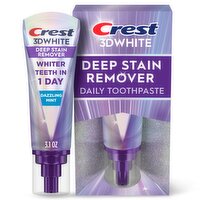 Crest 3DWhite Brilliance Deep Stain Remover Dazzling Mint Toothpaste - 3.1oz , 3.1 Ounce