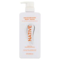 Native Peach & Orange Blossom Moisturizing Body Wash, 18 fl oz, 18 Fluid ounce