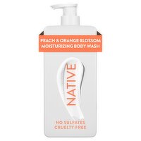 Native Peach & Orange Blossom Moisturizing Body Wash, 18 fl oz