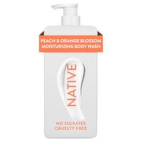 Native Peach & Orange Blossom Moisturizing Body Wash, 18 fl oz