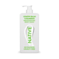 NATIVE Lemon Balm & Bamboo Moisturizing Body Wash 18oz