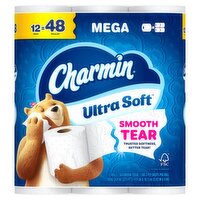 Charmin Ultra Soft Mega Bathroom Tissue Rolls, 208 2-ply sheets per roll, 12 count