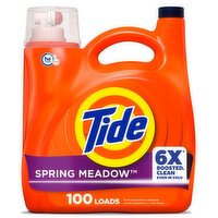 Tide Liquid Laundry Detergent, Spring Meadow Scent, 125 fl oz, 100 Loads
