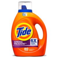 Tide Liquid Laundry Detergent, Spring Meadow Scent, 80 Loads, 100 fl oz