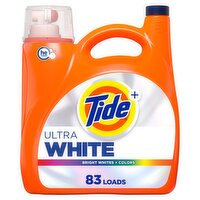 Tide Ultra White Liquid Laundry Detergent, 117 fl oz, 83 Loads