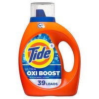 Tide Ultra Oxi Boost Liquid Laundry Detergent, 55 fl oz, 39 Loads, Advanced Stain Remover, Laundry 