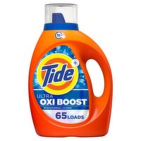 Tide Ultra Oxi Boost Liquid Laundry Detergent, 92 fl oz, 65 Loads, Advanced Stain Remover, Laundry 