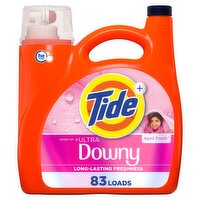 Tide Plus Boost of Ultra Downy Liquid Laundry Detergent, April Fresh Scent, 117 fl oz, 83 Loads, La