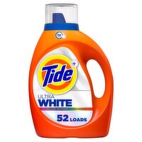 Tide+ Ultra White Detergent, 52 loads, 73 fl oz