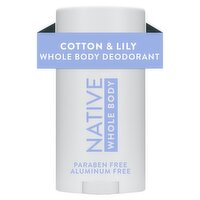 Native Whole Body Sensitive Cotton & Lily Deodorant, 2.4 oz